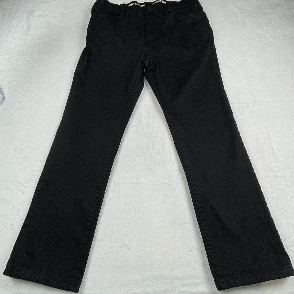 Blake Shelton x Lands End Mens Black Straight Leg Denim Jeans Size 38x30 Staple